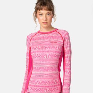 NWOT Kari Traa 100% Merino Wool Baselayer Tale Sweater Sweet Pink Women's S